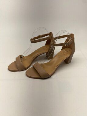Naturalizer Womens Vera Cafe Leather Dress Sandal Sz 10.5